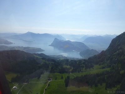 Aussicht von Pilatus aus der Bahn