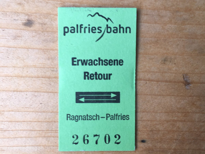 Ragnatsch-Palfries-Billett-Fahrschein