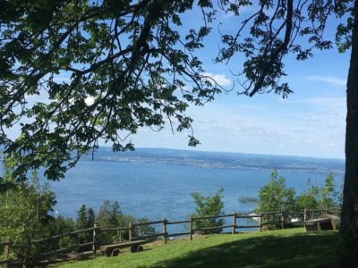 Panoramablick vom Fünfländerblick auf den Bodensee