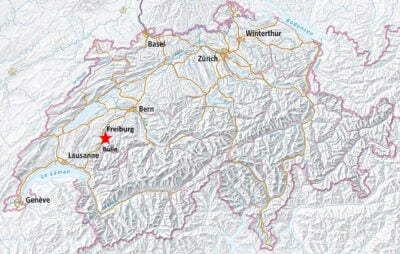 Standort Rundwanderung mit Kick, La Roche - Greyerzersee
