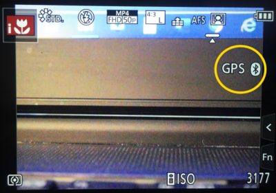 So zeigt die Kamera dass ein GPS Signal vorhanden ist - Erfahrungsbericht zur Panasonic TZ202 Reisezoomkamera