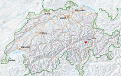 Scheizerkarte Hängebrücken Wanderung Lumnezia Uors Tersnaus